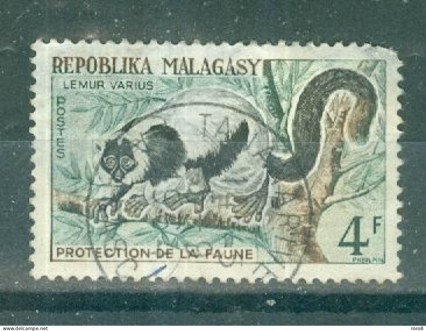 MADAGASCAR - N°358 Oblitéré. Lémuriens. Protection De La Faune. - Madagaskar (1960-...)