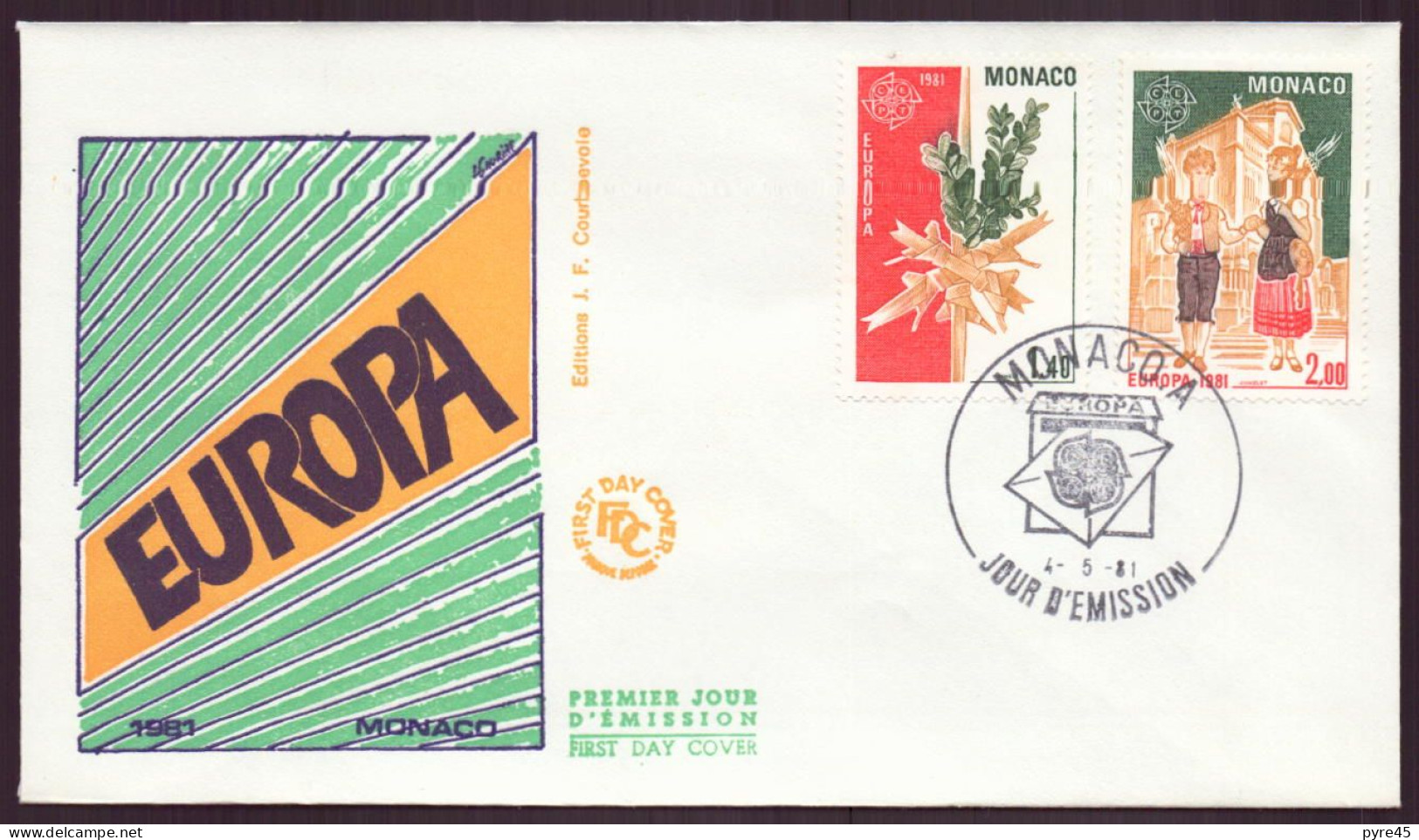 Monaco, FDC, Enveloppe Du 4 Mai 1981 à Monaco " Europa " - FDC