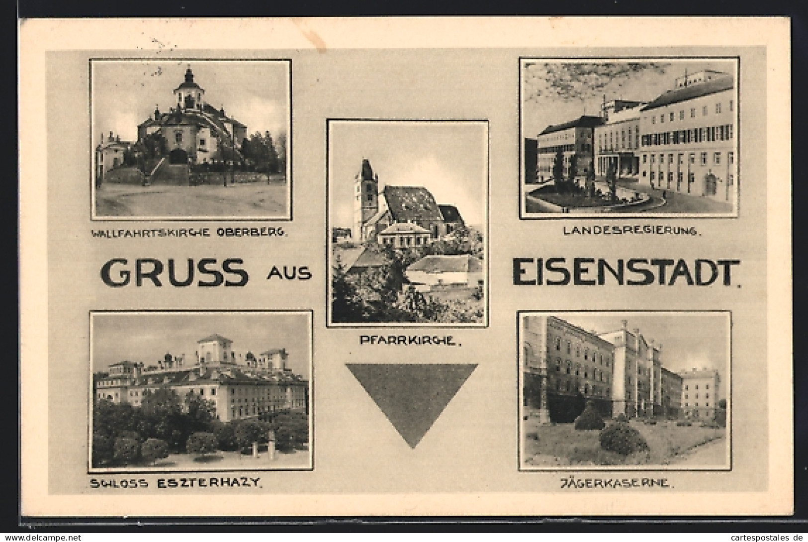 AK Eisenstadt, Wallfahrtskirche Oberberg, Schloss Esterhazy, Jägerkaserne  - Altri & Non Classificati