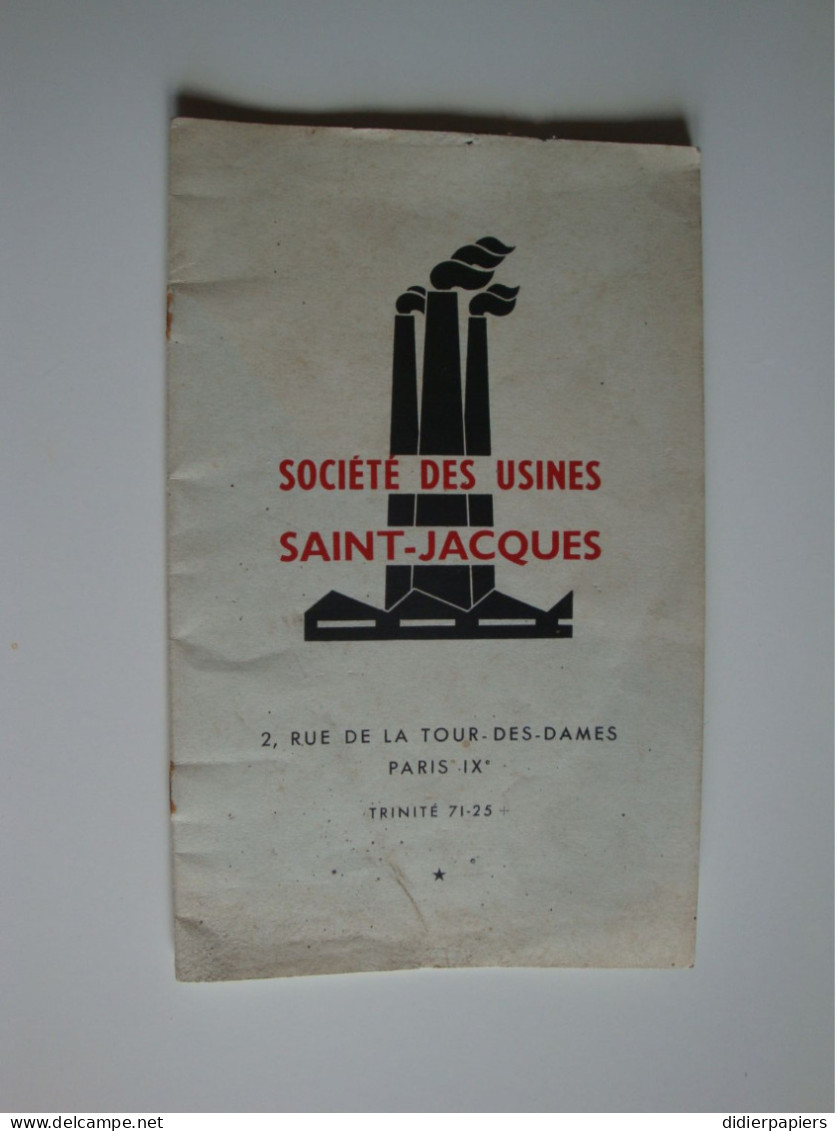 Livret De Présentation Des Usines Saint-Jacques à Montluçon - Zonder Classificatie