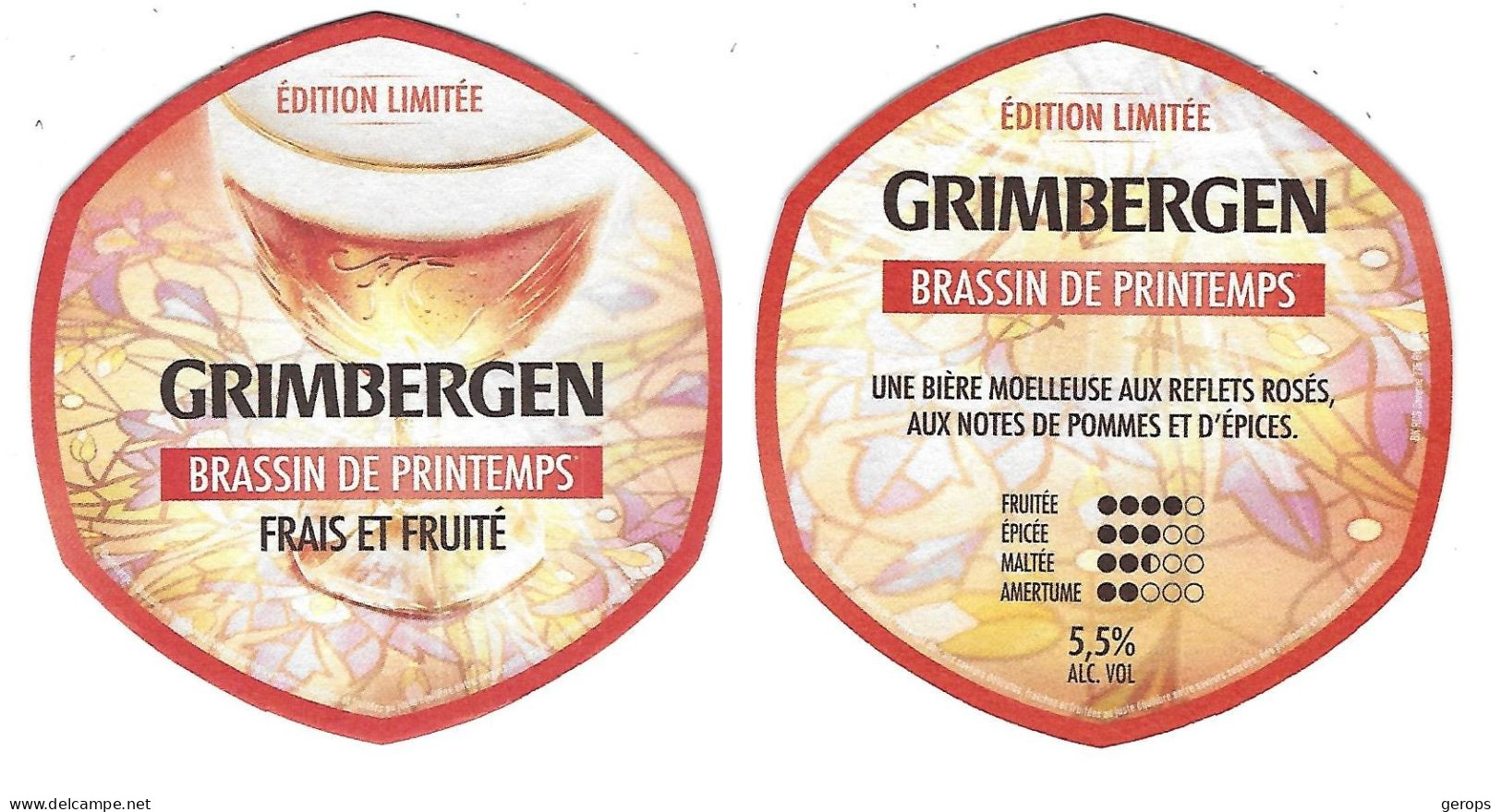952a Grimbergen Brassin De Printemps Rv - Beer Mats
