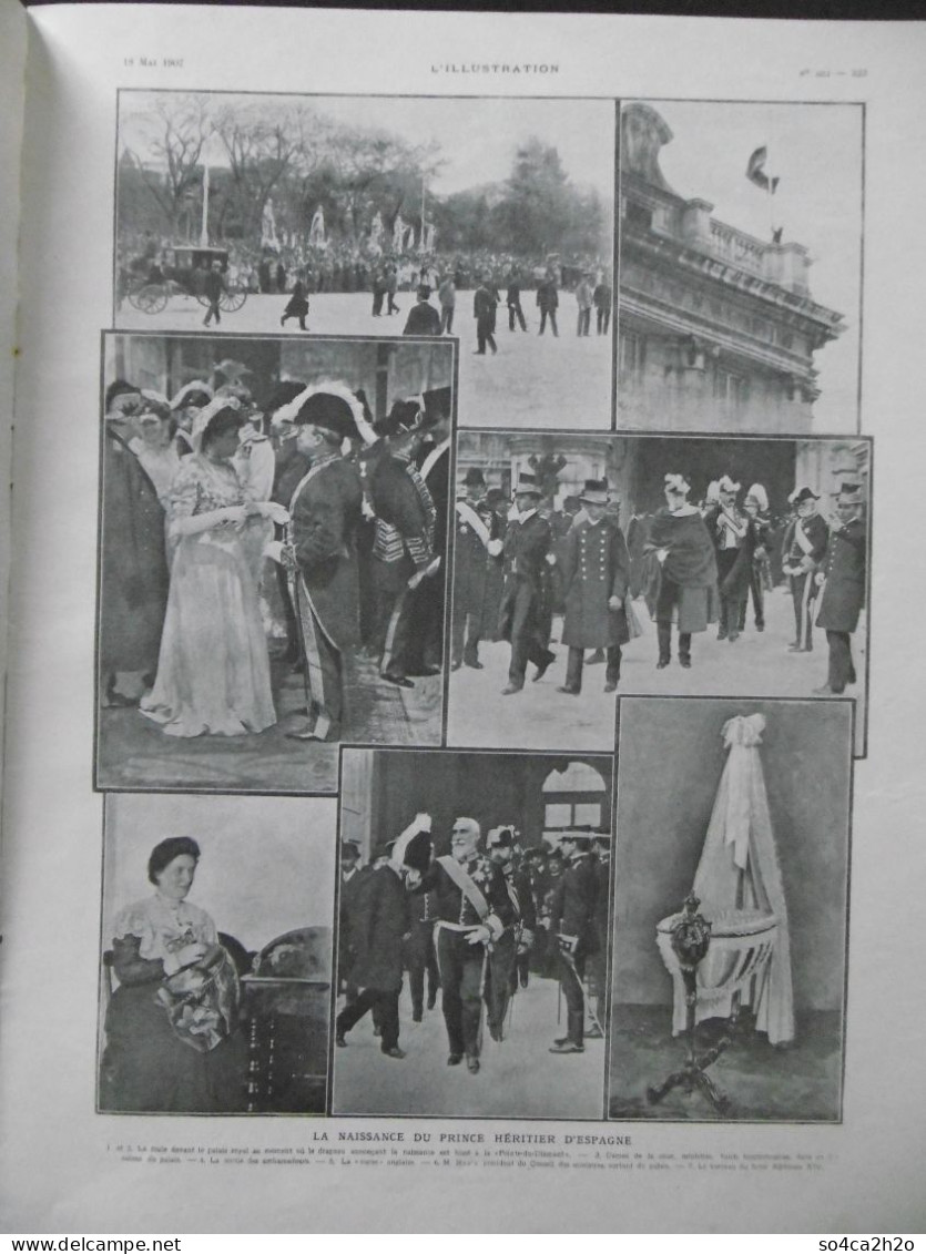 L'ILLUSTRATION N°3351 18/05/1907 La Naissance Du Prince Héritier D'Espagne; Les Vignerons Du Midi à Béziers - L'Illustration