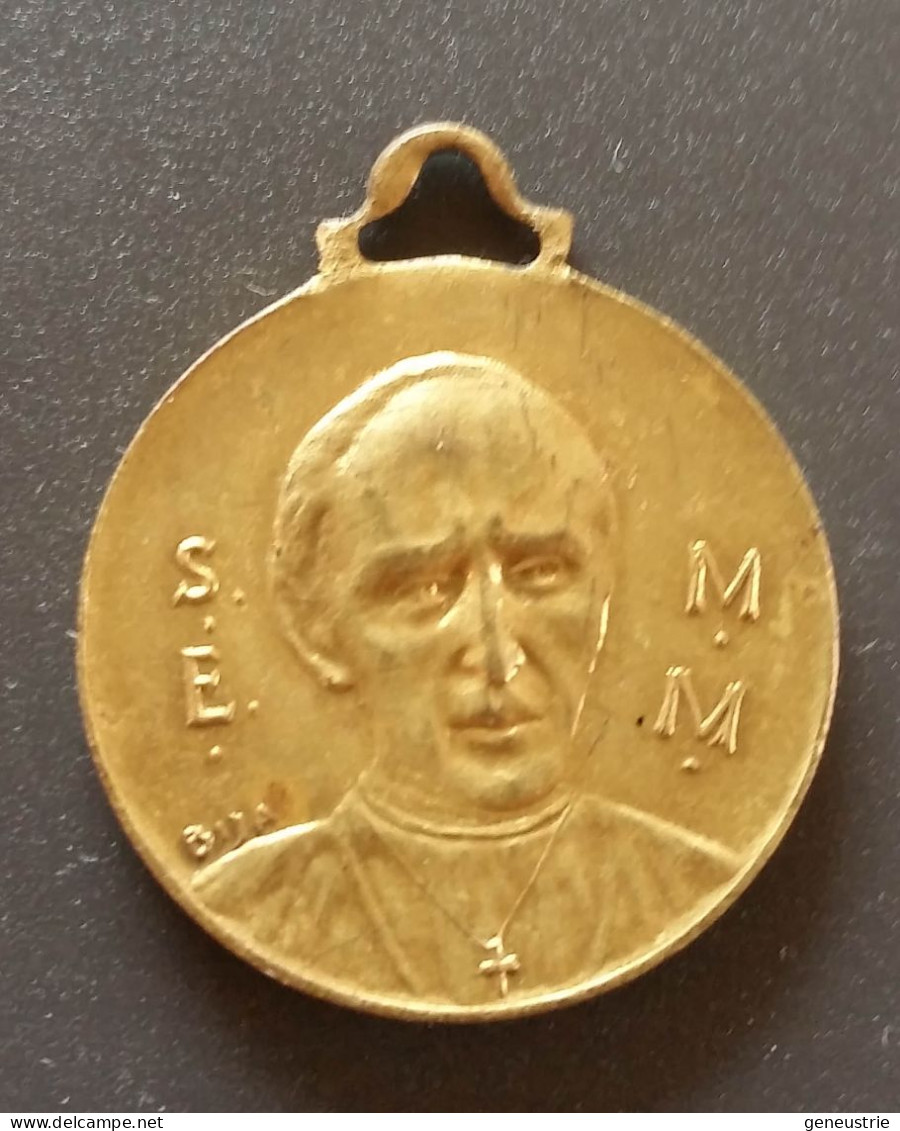 WWI Pendentif Médaille Religieuse Fin XIXe "Hommage à Désiré-Joseph Mercier, Cardinal De Malines / Décembre 1914" WW1 - Religion & Esotérisme