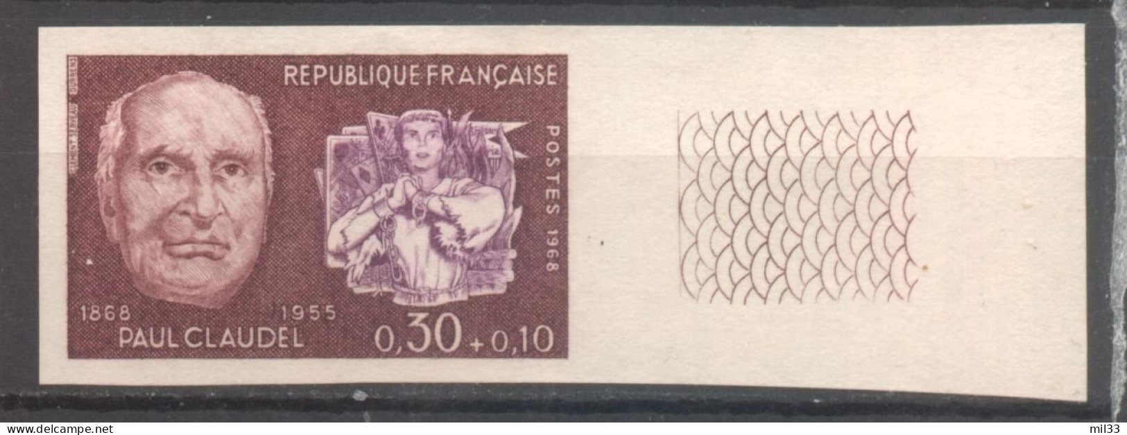 Paul Claudel YT 1553 De 1968 Sans Trace De Charnière - Sin Clasificación