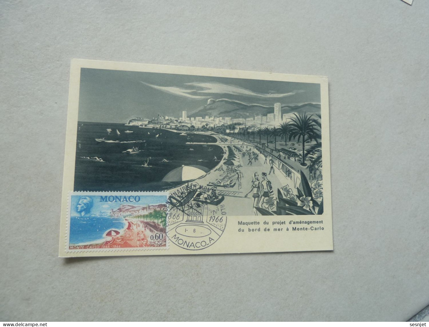 Monaco - Maquette Du Projet D'Aménagement - 0f.60 - Yt 694 - Carte Premier Jour D'Emission - Année 1966 - - Maximum Cards