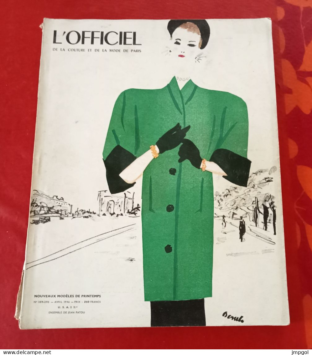 Officiel De La Mode Et De La Couture Paris Avril 1946 Collections Printemps Dior Lanvin Patou Fath Balenciaga Rochas - 1900 - 1949