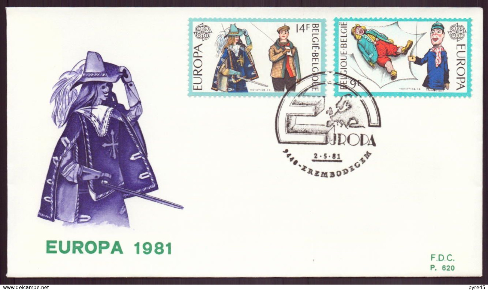 Belgique, FDC, Enveloppe Du 2 Mai 1981 à Erembodegem " Europa " - 1981-1990
