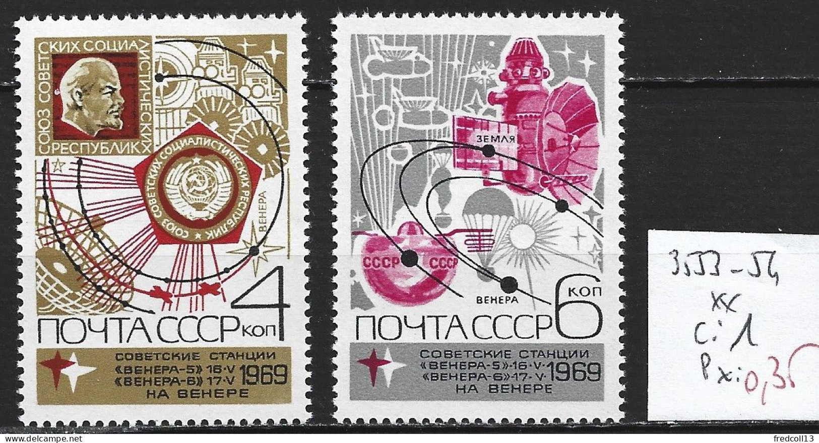 RUSSIE 3553-54 ** Côte 1 € - Unused Stamps