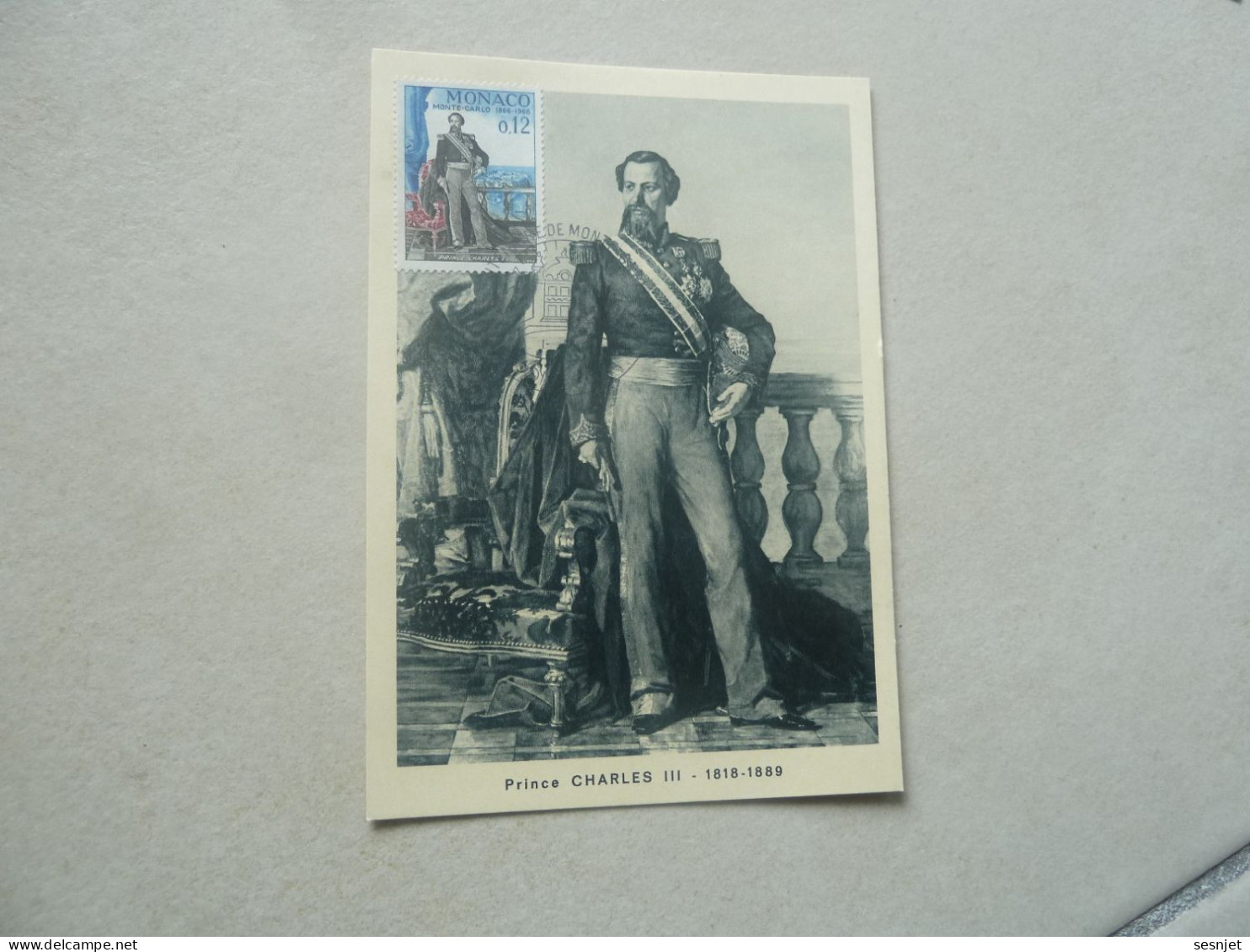 Monaco - Prince Charles III (1818-1889) - 12c. - Yt 690 - Carte Premier Jour D'Emission - Année 1966 - - Cartoline Maximum