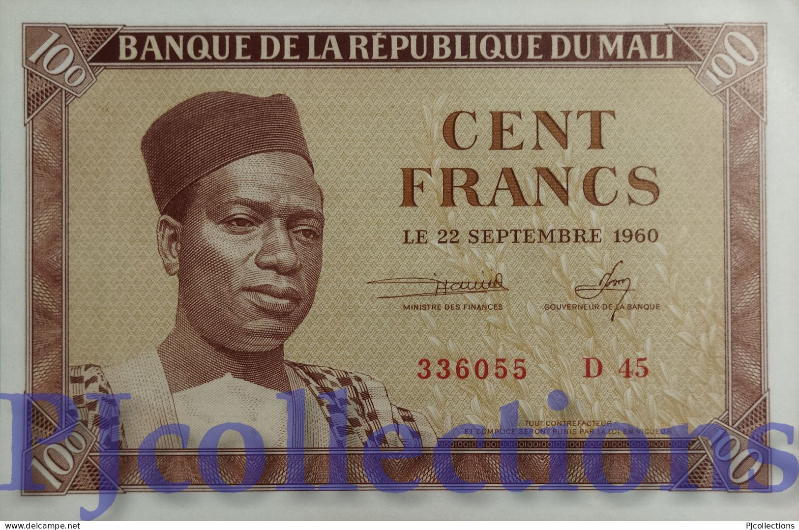 MALI 100 FRANCS 1960 PICK 2 AUNC - Malí