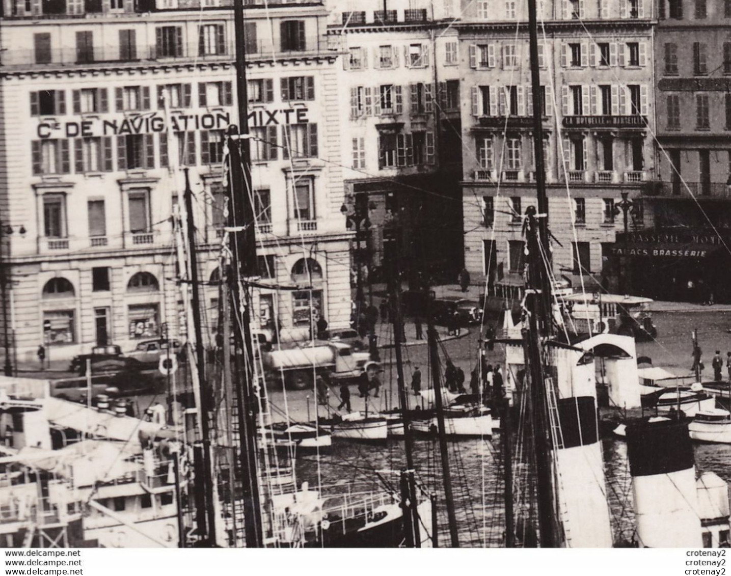 13 MARSEILLE Port Quai Des Belges VOIR 2 ZOOMS Compagnie De Navigation Mixte Tram Tramway Restaurant BASSO VOIR DOS - Puerto Viejo (Vieux-Port), Saint Victor, Le Panier