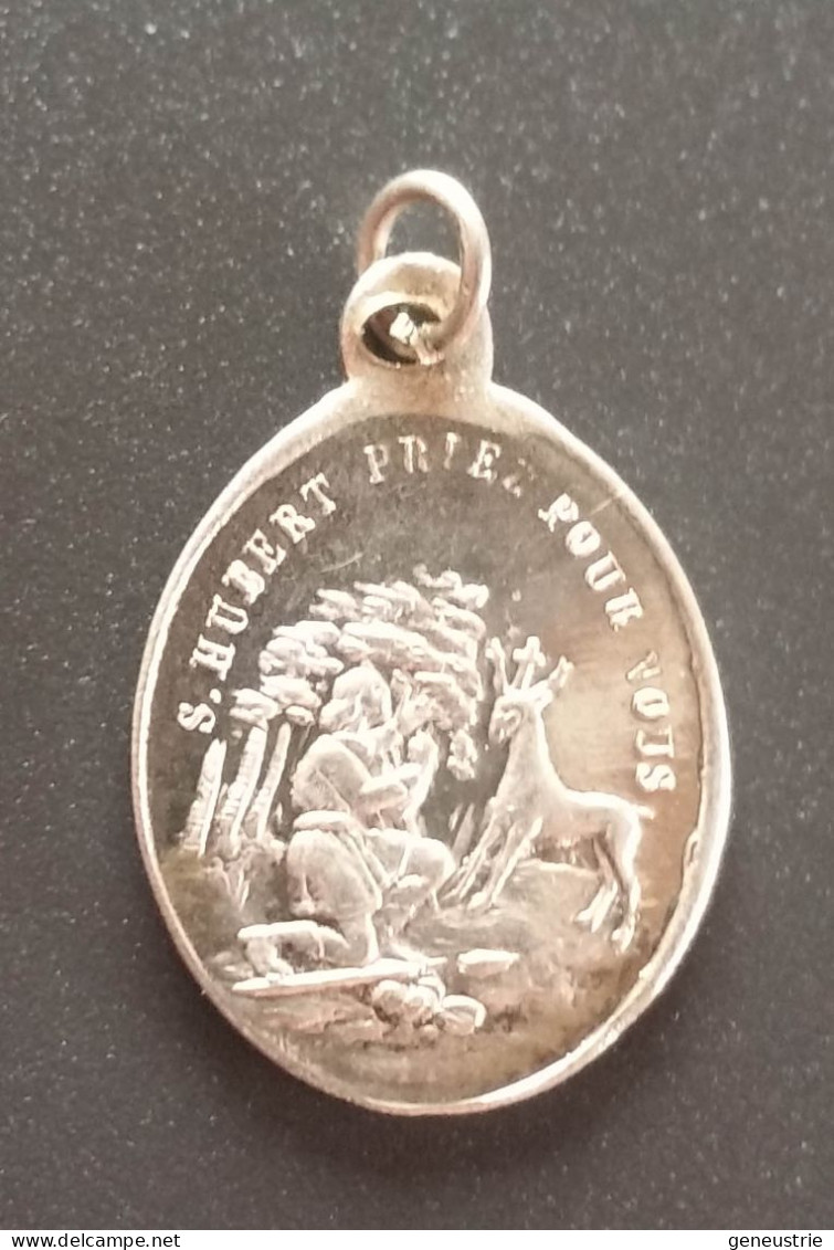 Pendentif Médaille Religieuse Fin XIXe "Souvenir Du Jubilé 1772-1872 - Namur / Saint Hubert" - Religión & Esoterismo