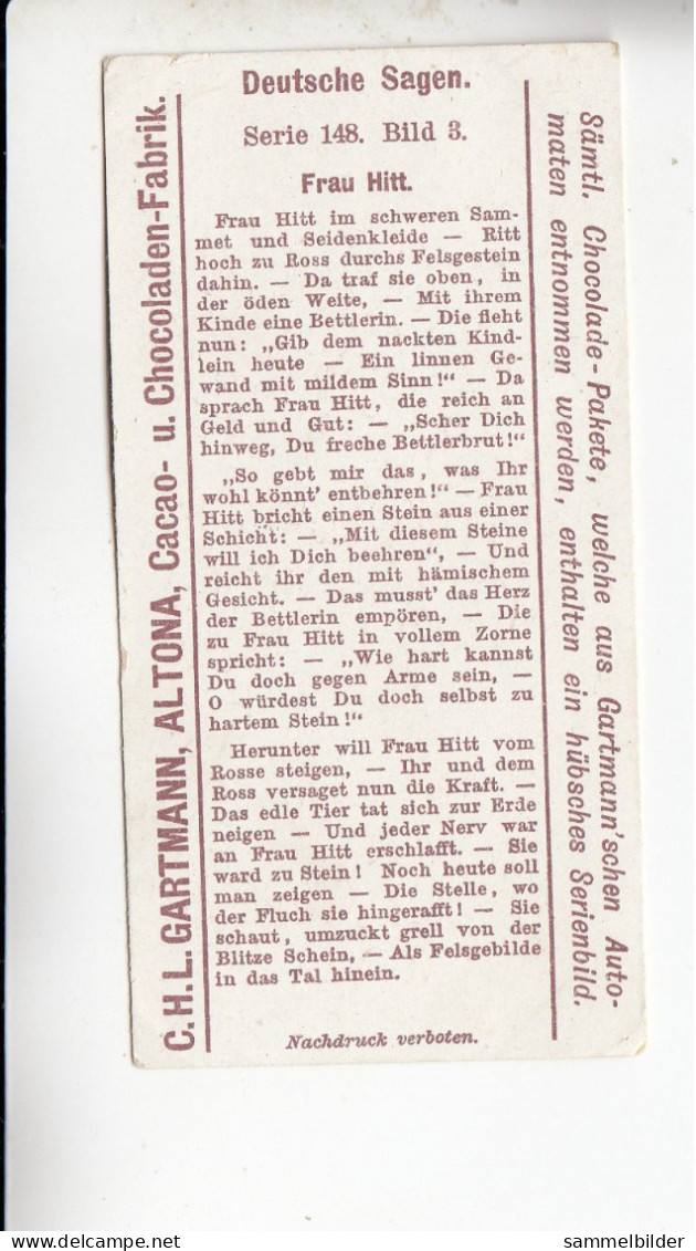 Gartmann  Deutsche Sagen Frau Hitt Serie 148 #3 Von 1905 - Autres & Non Classés