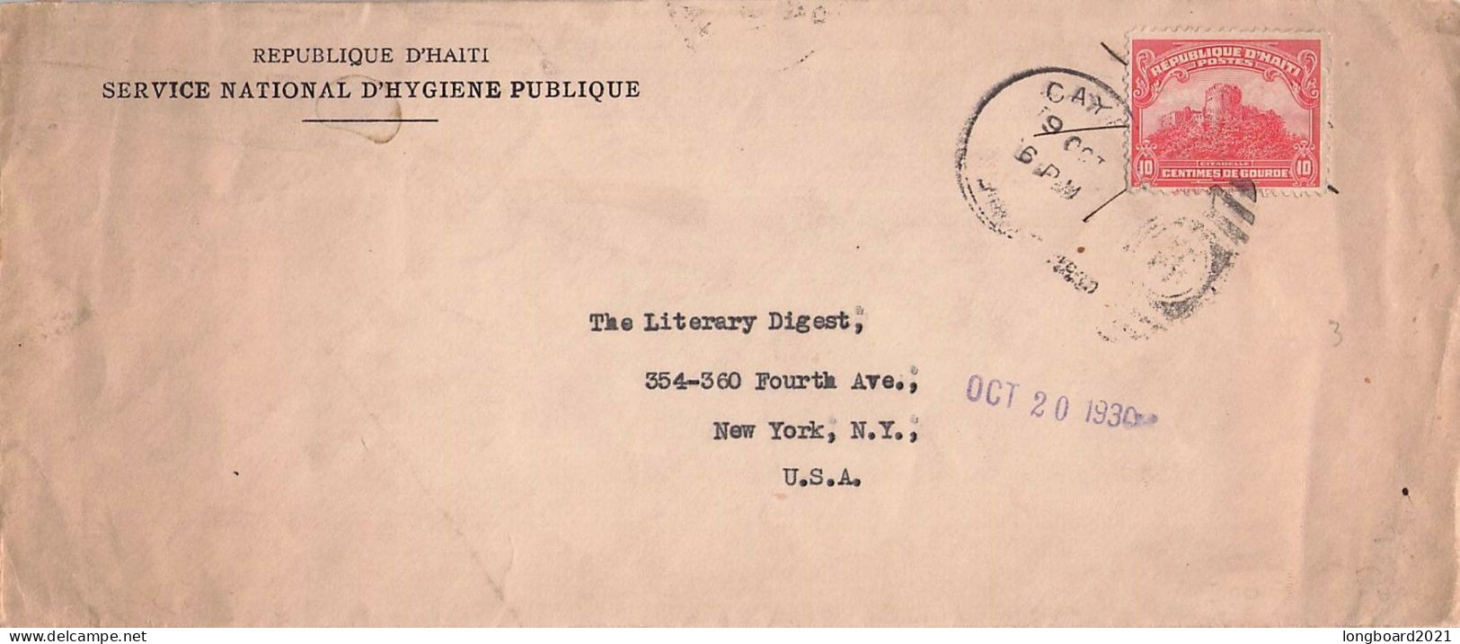 HAITI - MAIL 1930 - NEW YORK / 7083 - Haiti