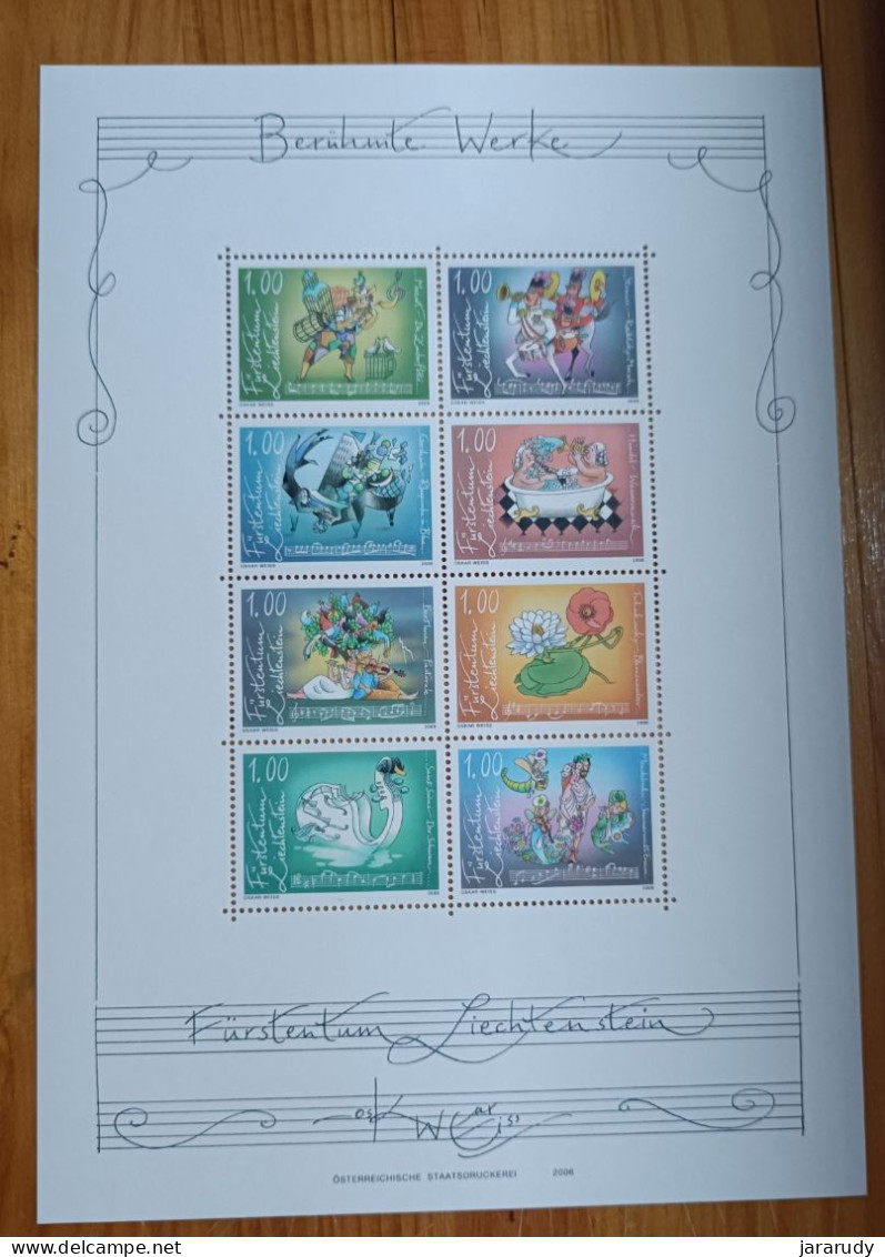 LIECHTENSTEIN MÚSICA 2006 Yv 1361/8 MNH - Blocs & Feuillets