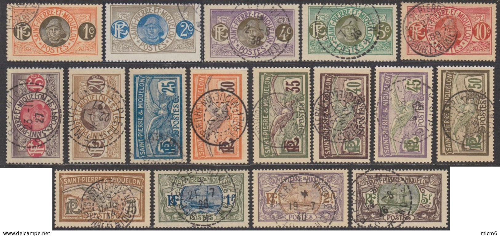 Saint-Pierre Et Miquelon 1859-1909 - N° 78 à 93 (YT) N° 79 à 93 & 108 (AM) Oblitérés. - Used Stamps