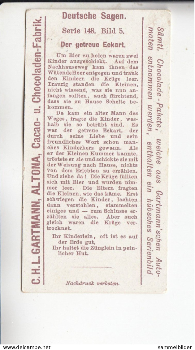 Gartmann  Deutsche Sagen Der Getreue Eckart  Serie 148 #5 Von 1905 - Sonstige & Ohne Zuordnung