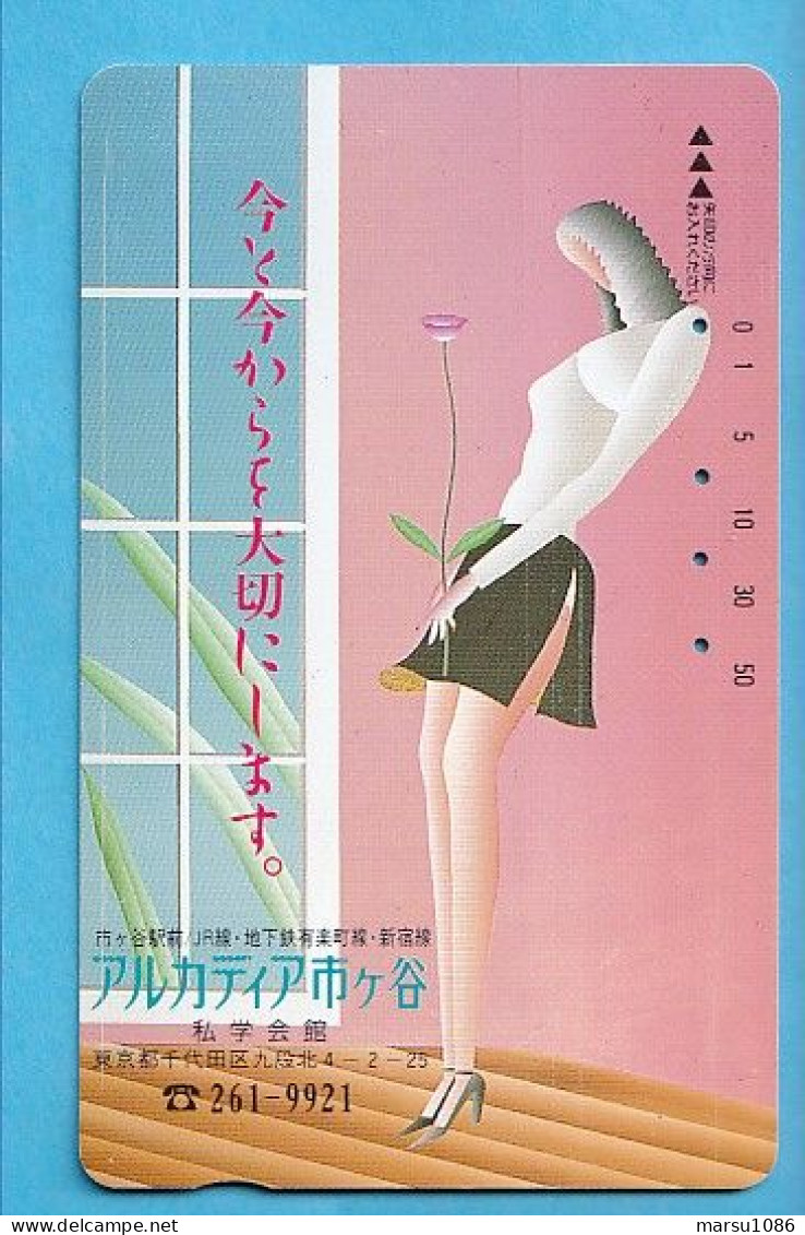 Japan Telefonkarte Japon Télécarte Phonecard -  Girl Frau Women Femme - Advertising