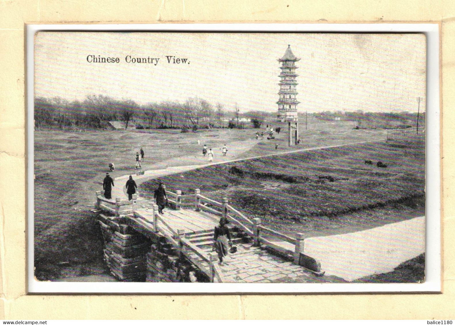 CPA CHINE CHINA  PAYSAGE PAGODE CHINOIS CHINESE COUNTRY VIEW PAGODA  Old Postcard - China