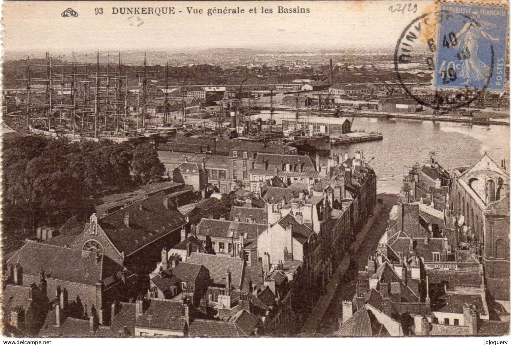 Dunkerque Vue Générale Et Les Bassins ( Rue Des Bassins , église St Jean Baptiste.. Une .autre à Gauche? Pour Marseille - Dunkerque