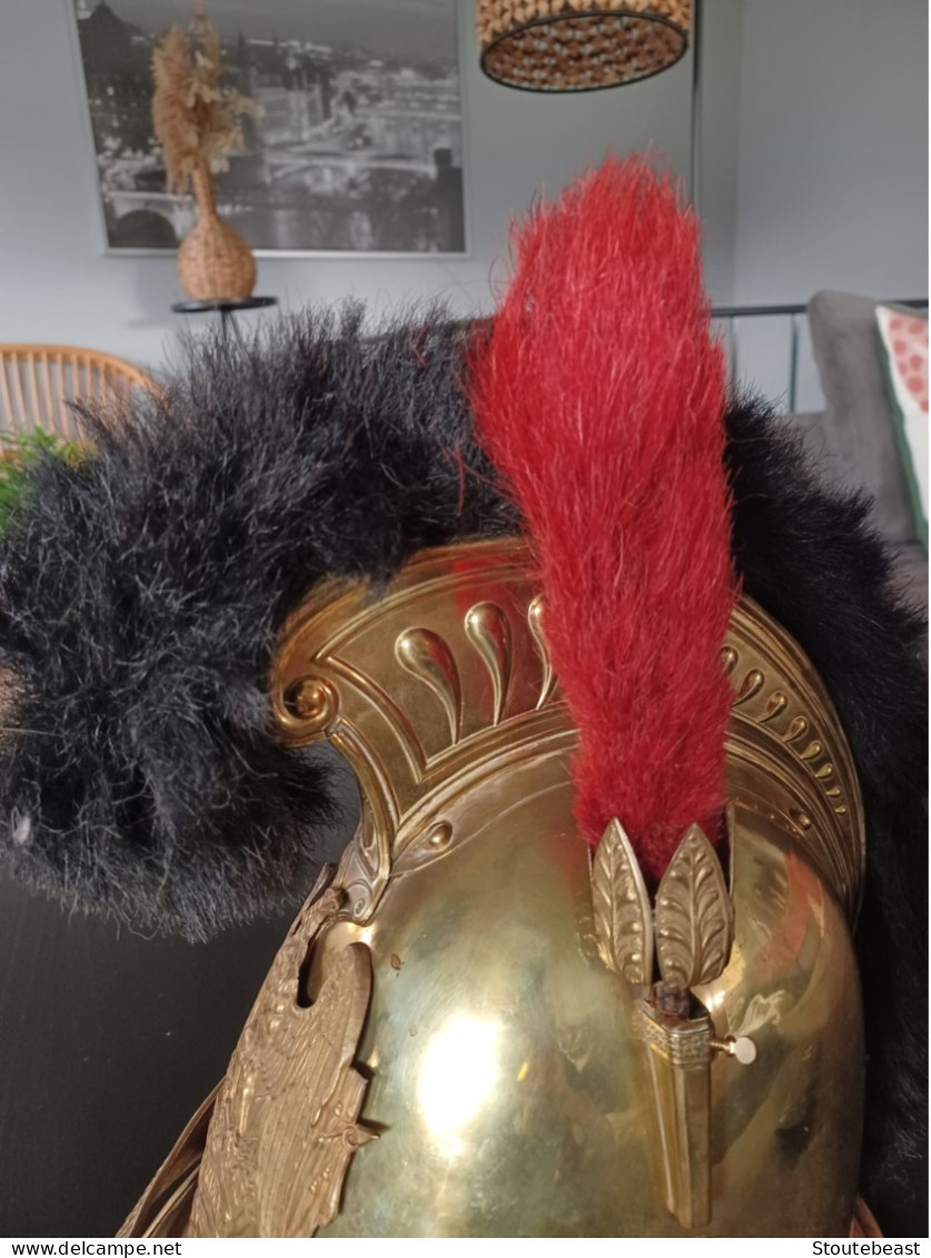 Casque Sapeurs-pompiers M1852 Commune D'Etrigny - Headpieces, Headdresses