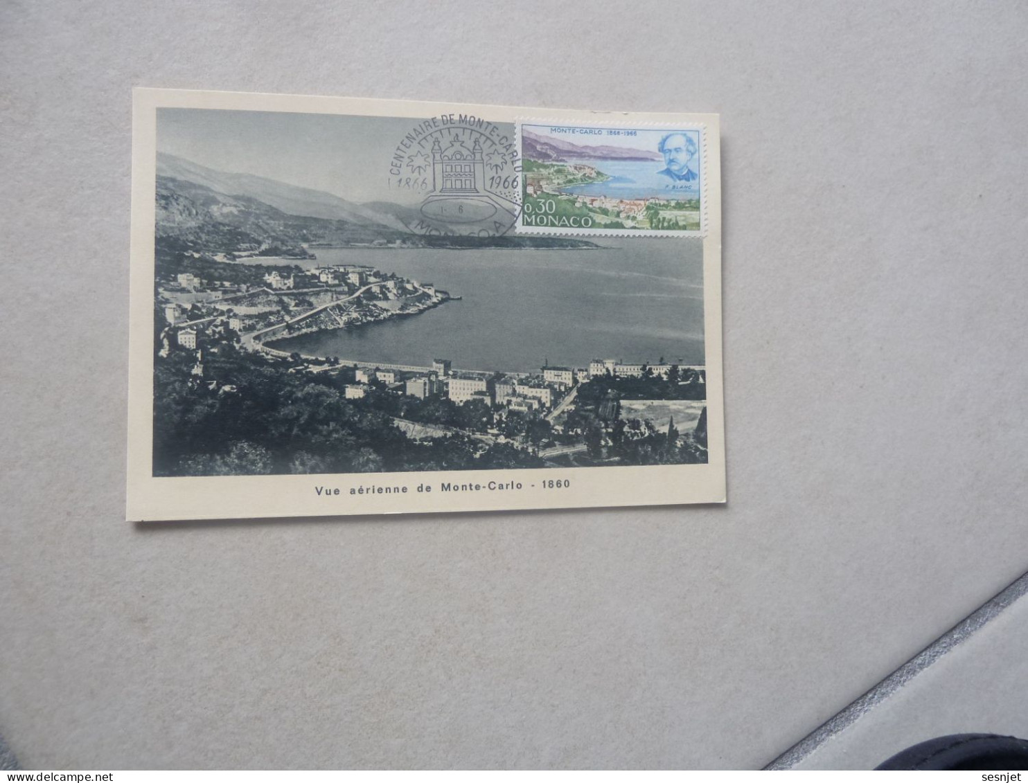 Monaco - Vue Aérienne De Monte-Carlo (1860) - 0f.30 - Yt 697 - Carte Premier Jour D'Emission - Année 1966 - - Cartes-Maximum (CM)