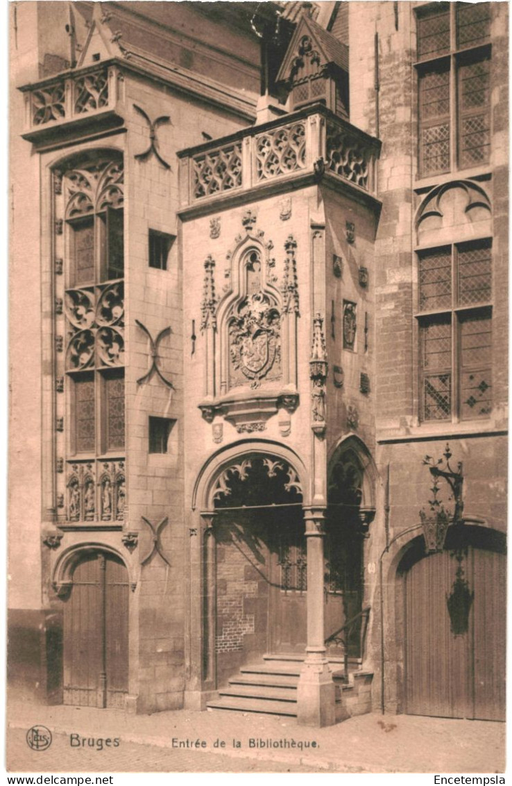 CPA Carte Postale Belgique Bruges Entrée De La Bibliothèque   VM80256 - Brugge