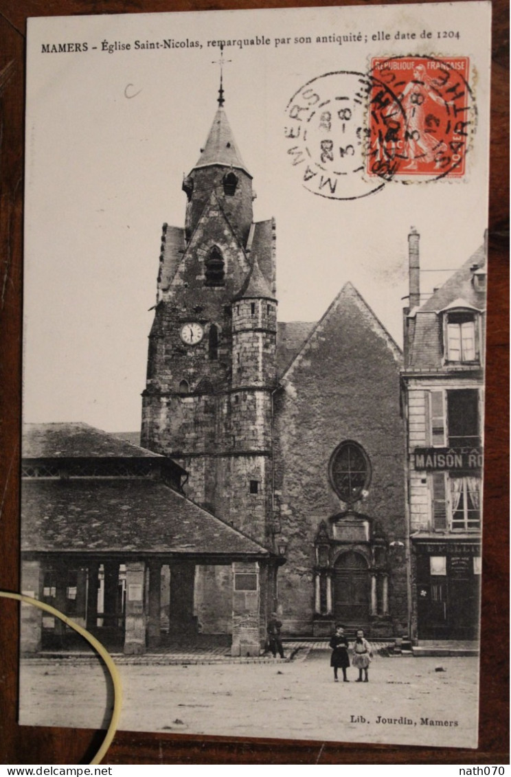 CPA AK 1910's Eglise Mamers Sarthe Animée Voyagée - Mamers