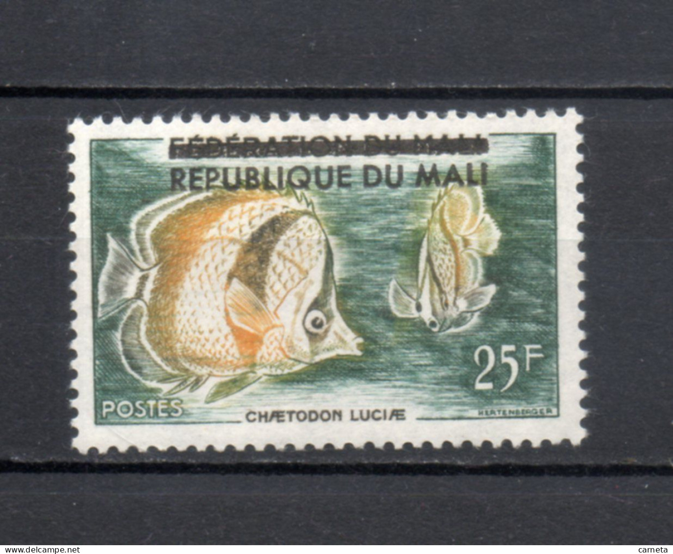 MALI  N° 11  NEUF SANS CHARNIERE  COTE 3.00€    POISSON ANIMAUX FAUNE  SURCHARGE - Mali (1959-...)