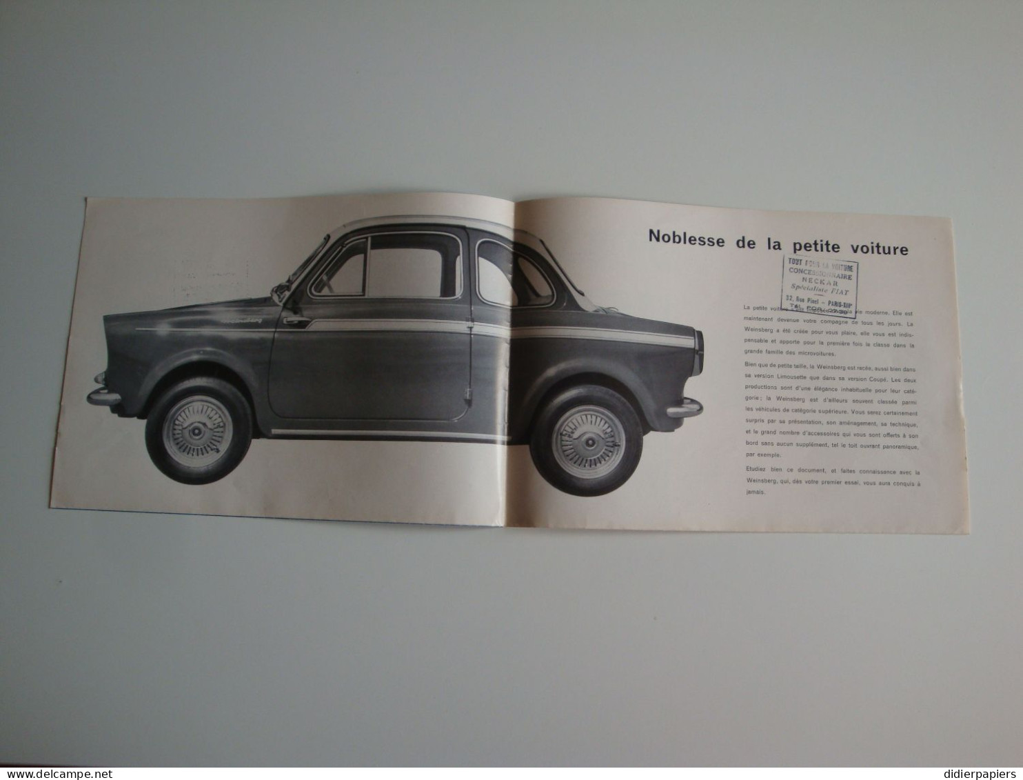 Automobilia NECKAR Modèle "Weinsberg"coupé,limousette - Automovilismo