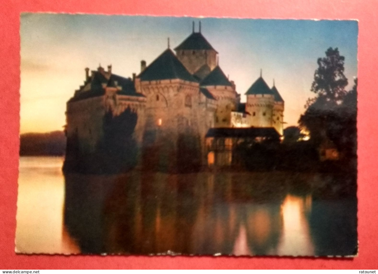 CH - SUISSE - MORGES  - Flamme 1962 FETES DES VENDANGES * Sur CPSM 712 Chateau De Chillon Illuminé - Affrancature Meccaniche