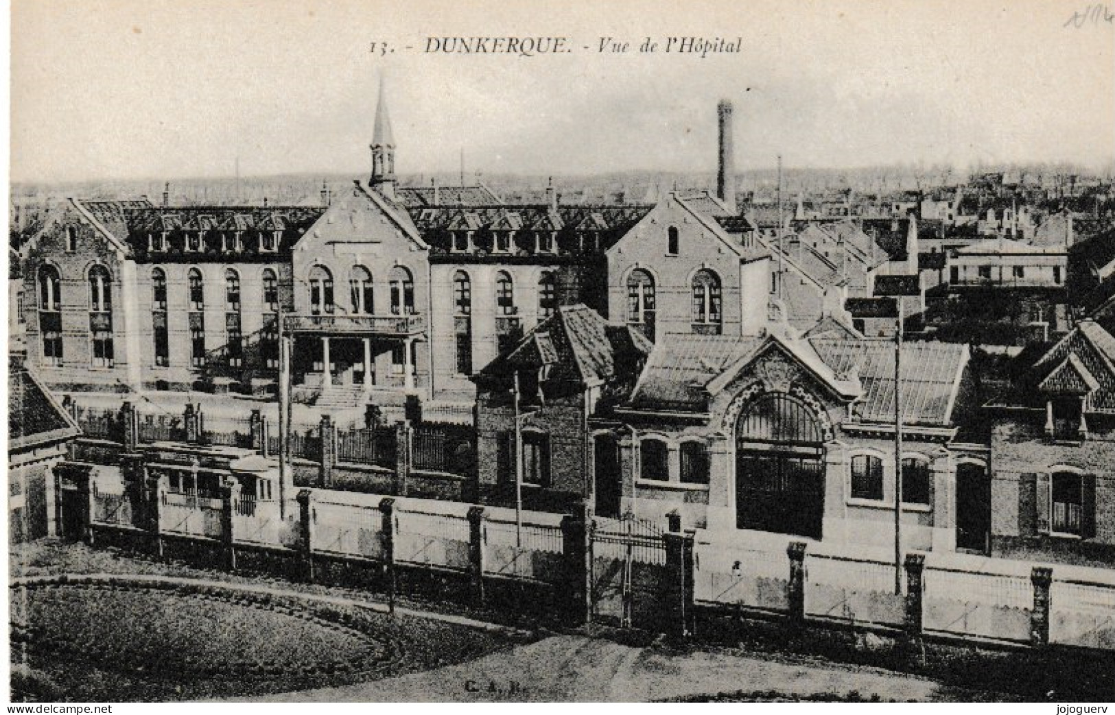 Dunkerque Vue De L'hôpital ( Sur Rosendaël, Tramway , Vus De L'hospice - Dunkerque