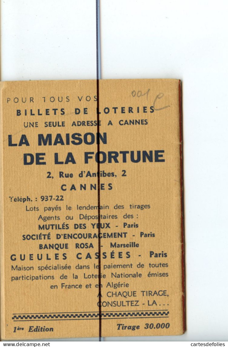 Livret. CANNES Sous La Main, Le Cicérone, Transports, Commerces, Rue De Cannes, Garage De Lorraine - Zonder Classificatie