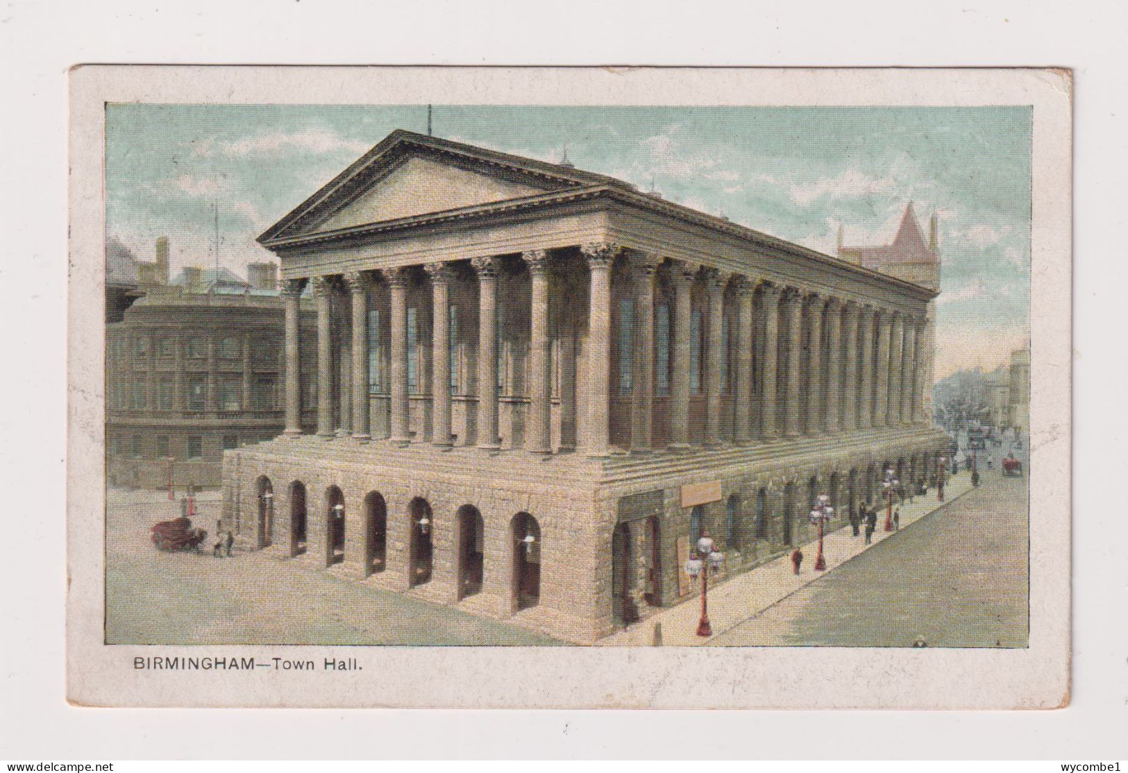 ENGLAND -  Birmingham Town Hall Used Vintage Postcard - Birmingham