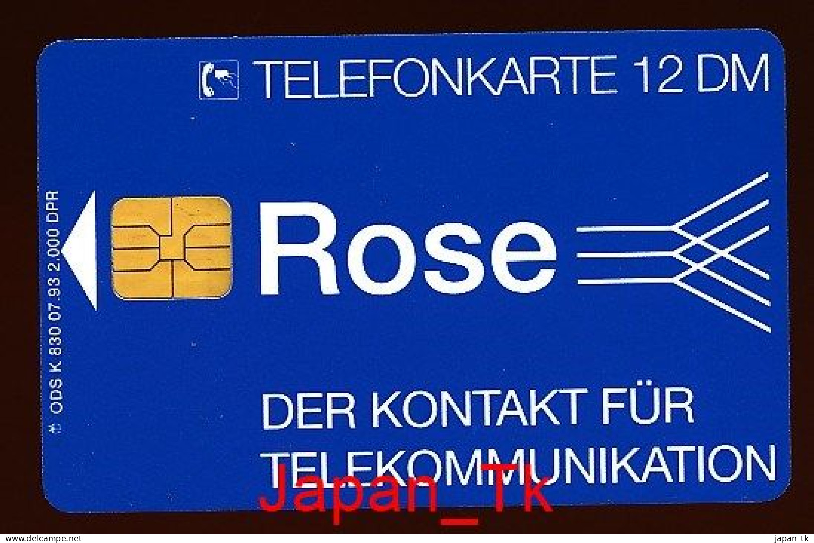 GERMANY K 830 93 Rose Telekommunikation  - Aufl  2000 - Siehe Scan - K-Series : Serie Clientes