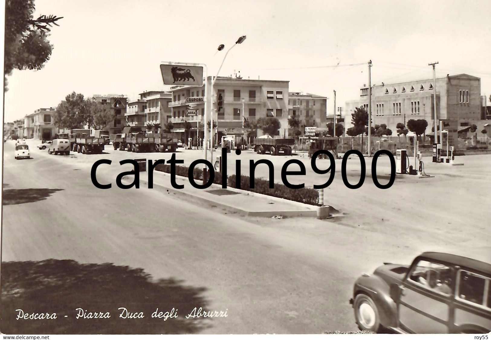 Abruzzo-pescara Piazza Duca Degli Abruzzi Animatissima Bella Veduta Piazza Anni 50 60 - Pescara