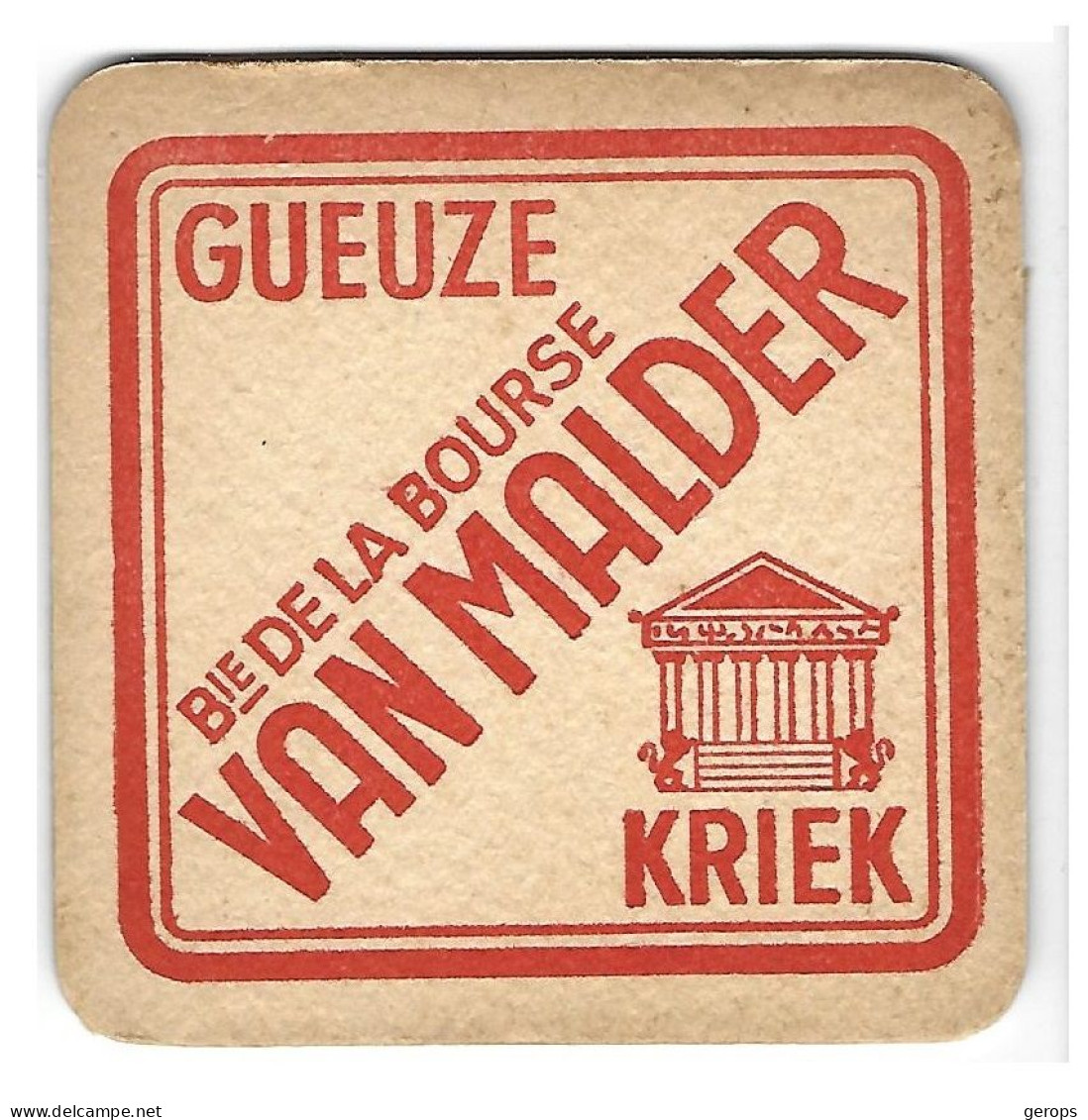 982a Brij. Van Malder Brussel Geueze Kriek - Beer Mats