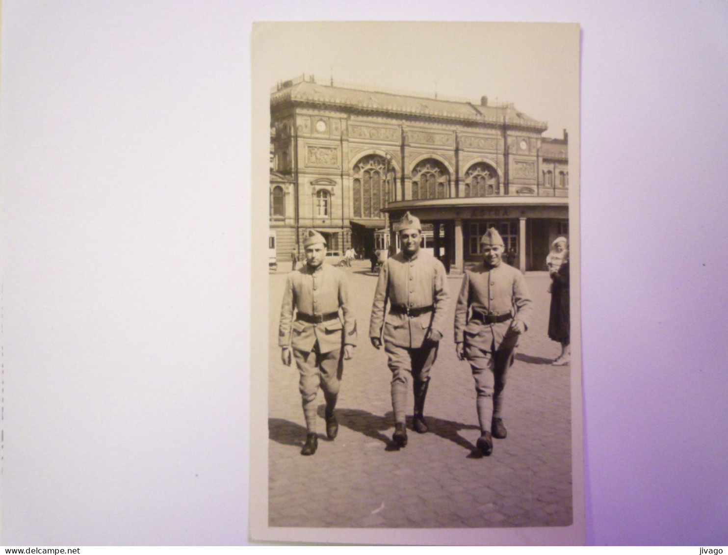 2024 - 1640  STRASBOURG  :  Carte Photo De Militaires Devant La GARE   1936   XXX - Strasbourg