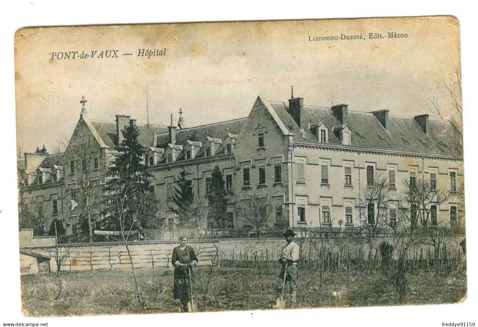 01 . Pont De Vaux . Hôpital . Jardiniers . 1918 - Pont-de-Vaux