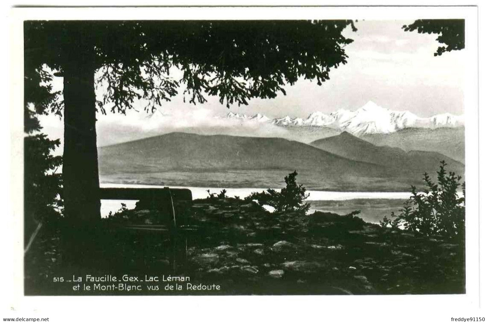 01 . Gex . La Faucille . Le Léman Et Le Mont Blanc Vus Du Col De La Faucille .  1945 - Gex