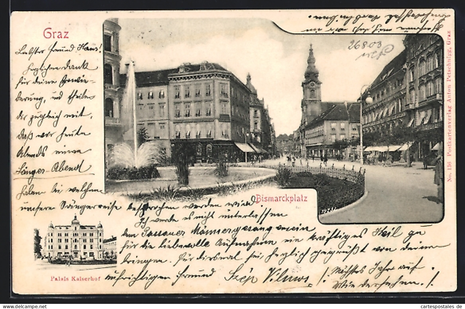 AK Graz, Palais Kaiserhof Und Bismarckplatz  - Other & Unclassified