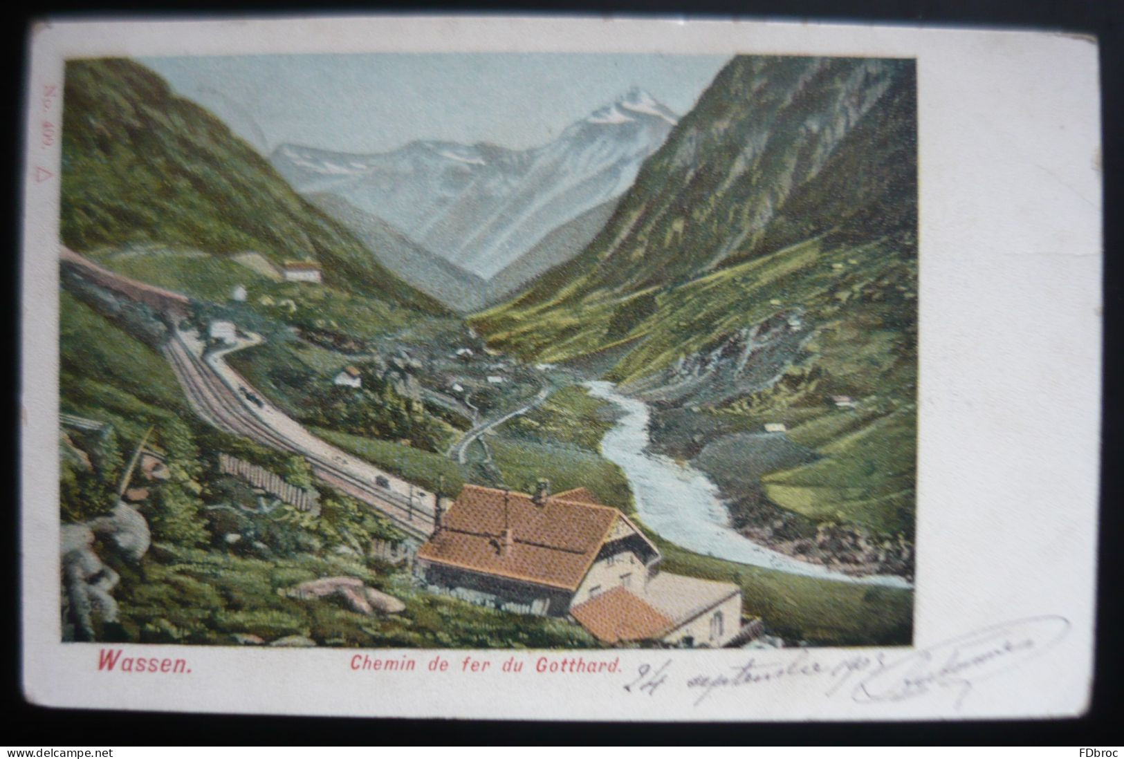 Chemin De Fer Du  Gotthard  - Station Wassen  1903 - Wassen