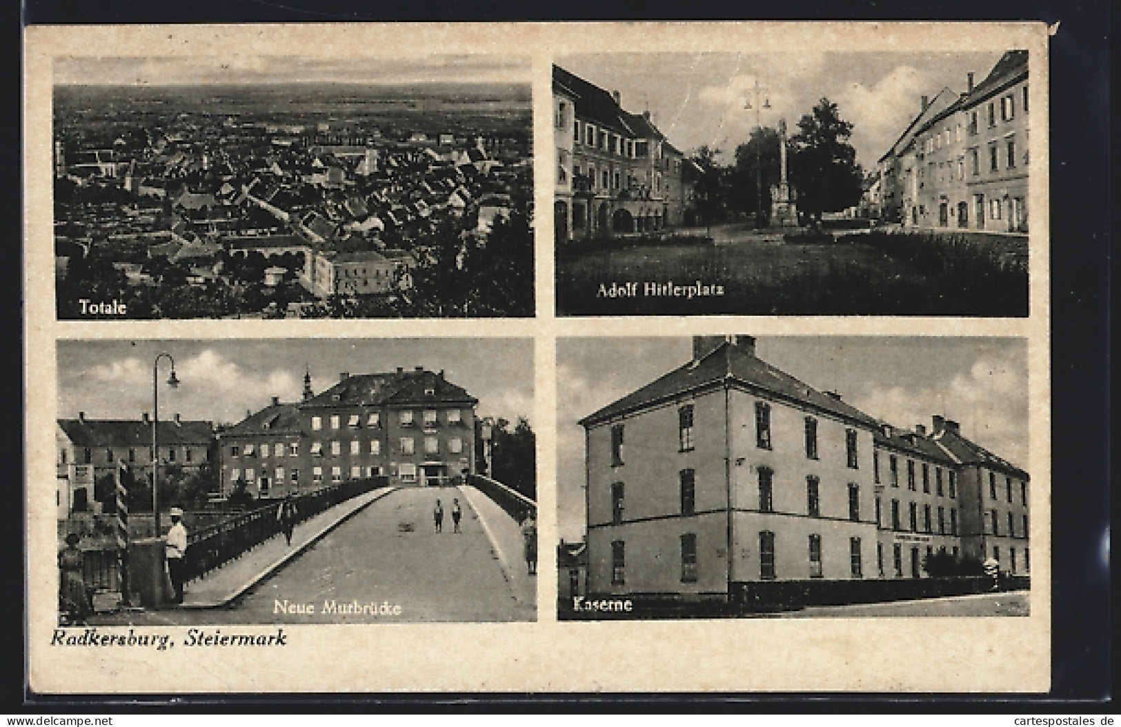 AK Radkersburg, Totale, Platz, Neue Murbrücke, Kaserne  - Otros & Sin Clasificación