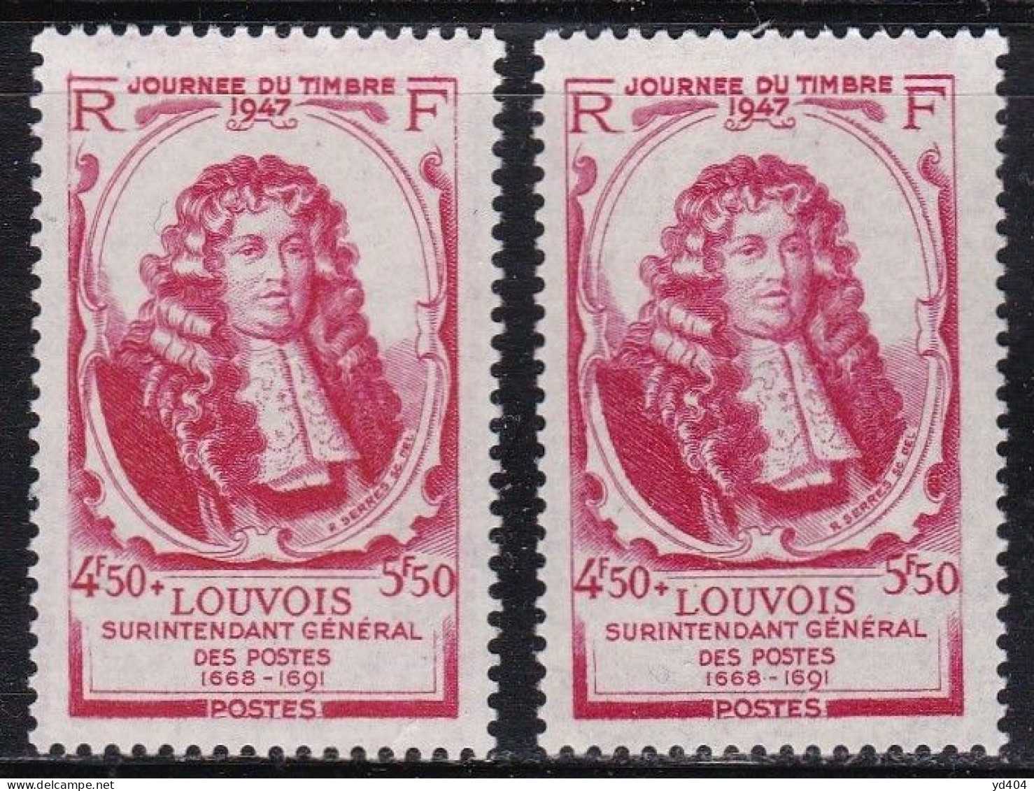 FR7139D - FRANCE – 1947 – POST DAY - Y&T # 779(x2) MNH - Unused Stamps