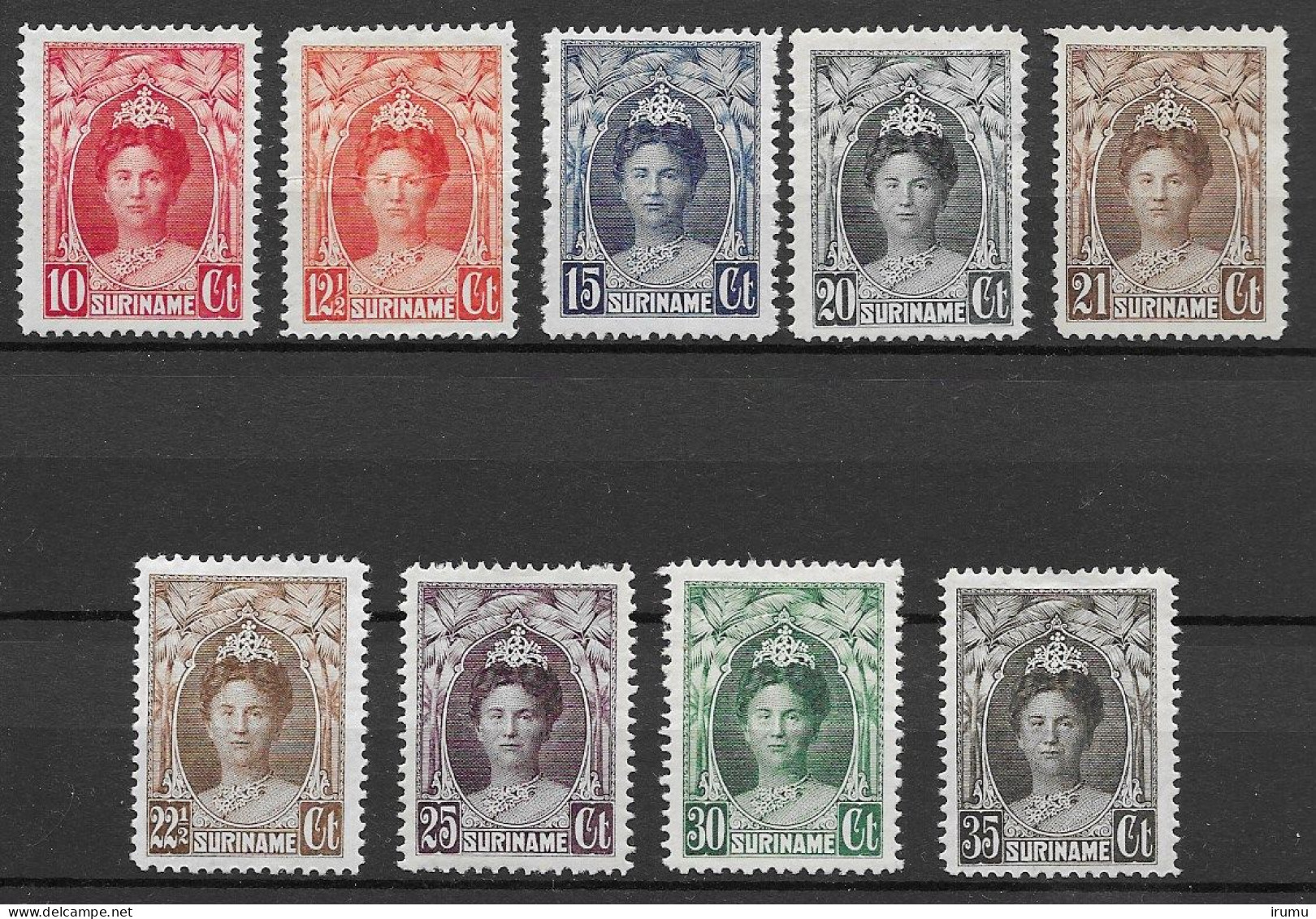 Suriname 1927, NVPH 118-26 MH, Kw 50 EUR (SN 2905) - Suriname ... - 1975