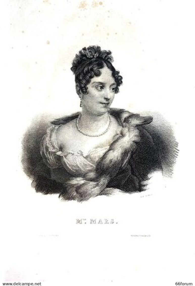 GRAVURE 19ème MADEMOISELLE MARS ACTRICE - Autres & Non Classés