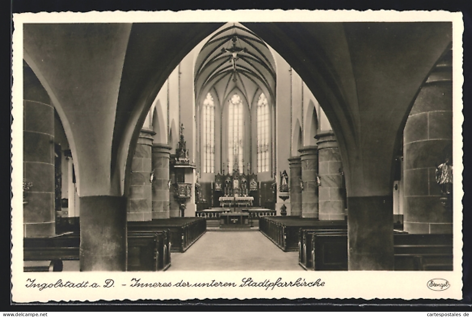 AK Ingolstadt A. D., Inneres Der Unteren Stadtpfarrkirche  - Ingolstadt