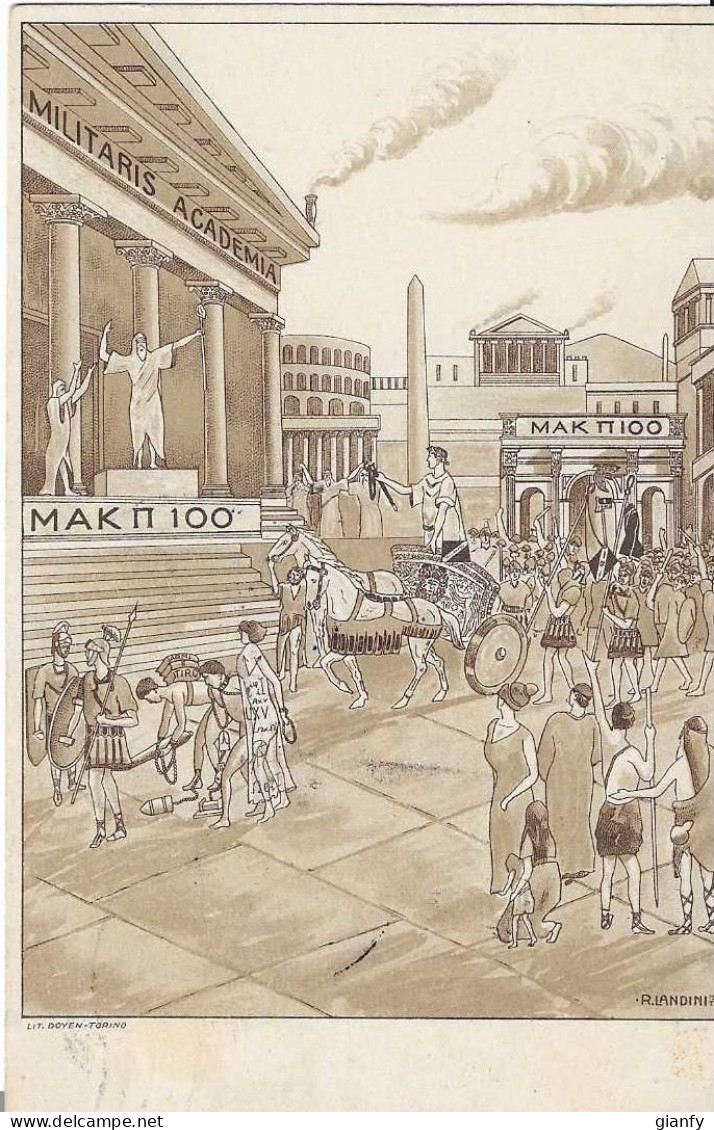 REGIA ACCADEMIA MILITARE MAK P100 1914 ILLUSTRATORE LANDINI - Regimientos