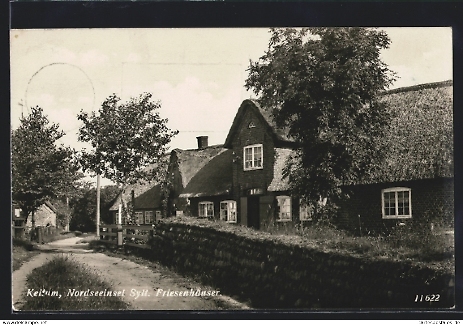 AK Keitum /Sylt, Wegpartie An Friesenhäusern  - Sylt