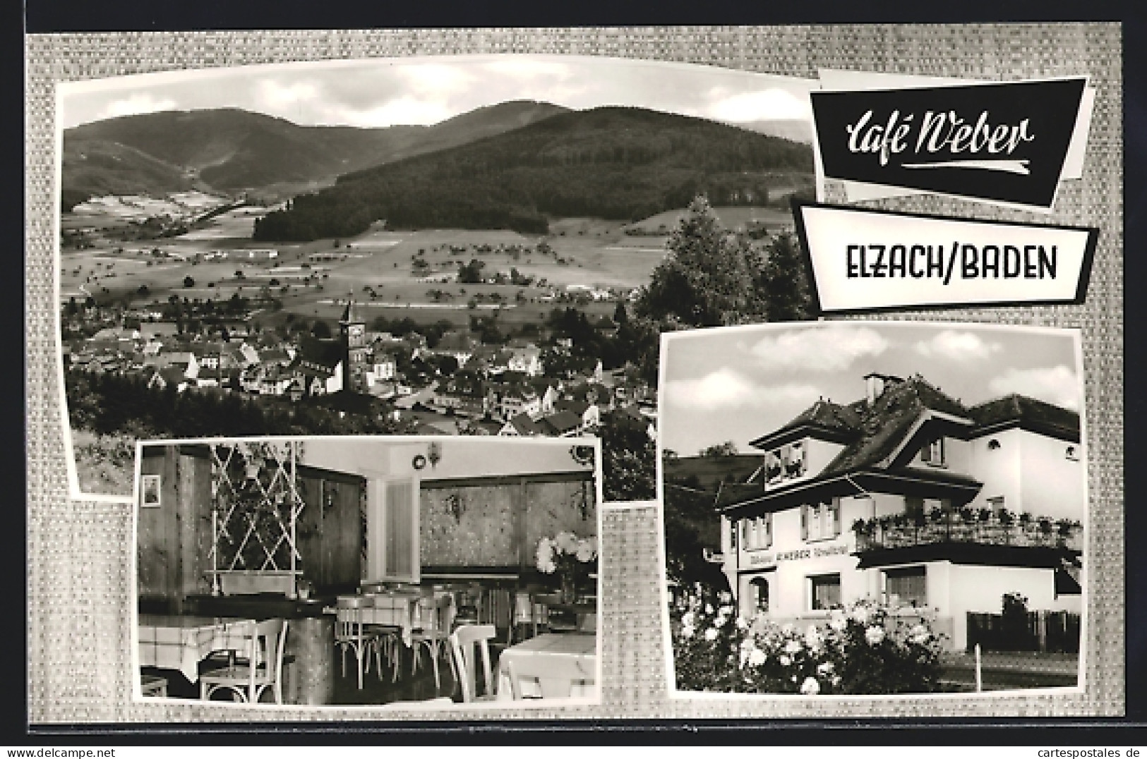 AK Elzach /Baden, Café Weber Mit Innenansicht  - Elzach